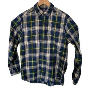 Vineyard Vines Performance Shirt Men M Blue Plaid Slim Fit Crosby Pockets Preppy